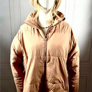 Women's Dusty Pink Puffer Jacket